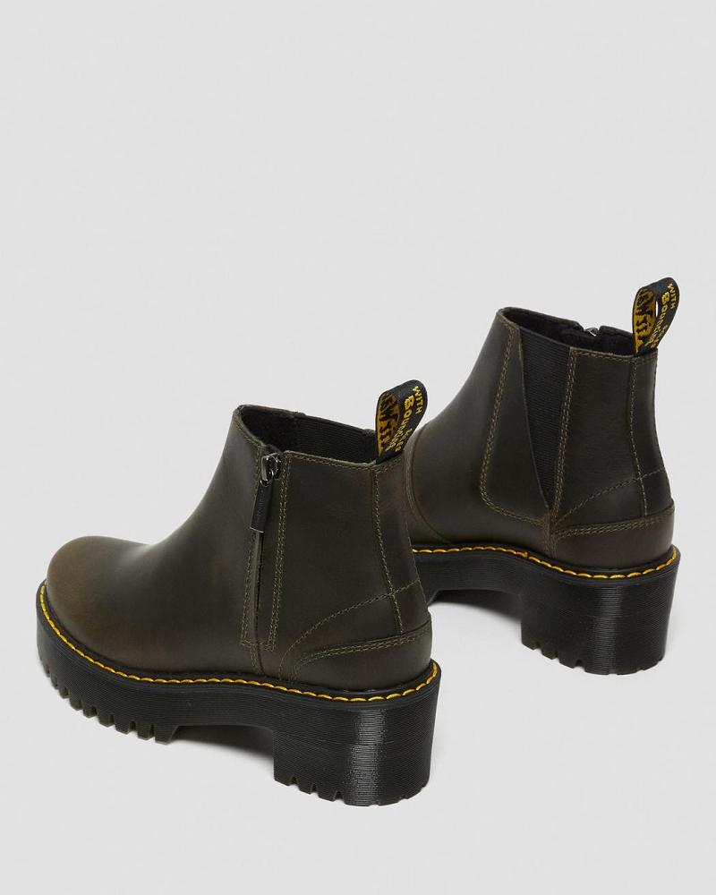 Botas de Tacon Dr Martens Rometty Cuero Mujer Marrom | MX 628OKI